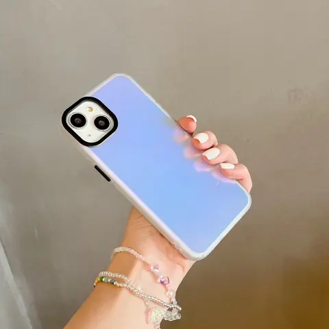 Laser Gradient Transparent Frosted Phone Case
