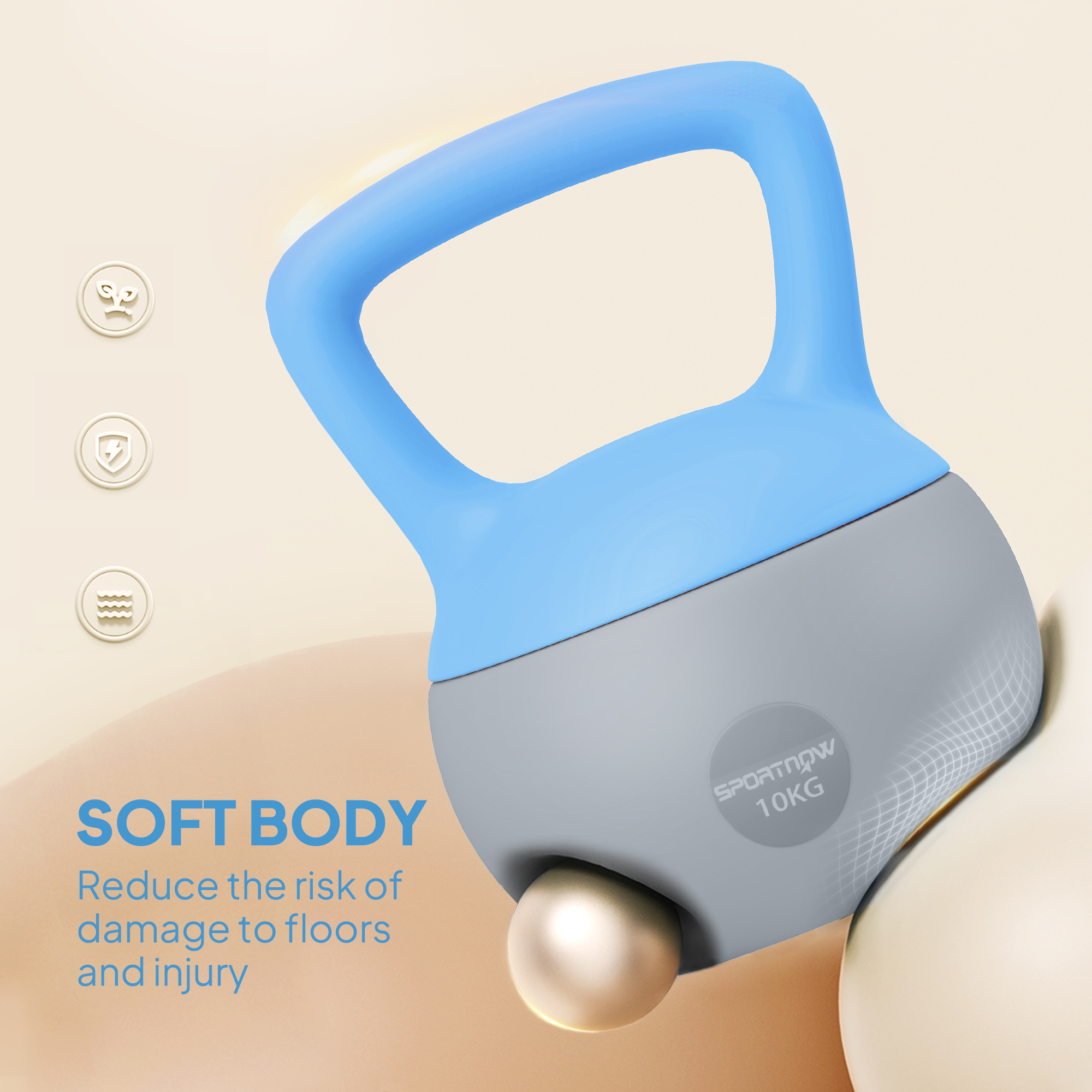 10Kg Soft Kettlebell With Anti Slip Handle, Suitable For Home Gym — image 6