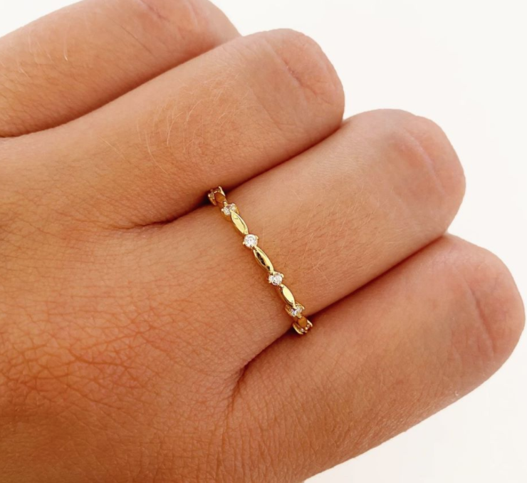 Blue Gemstone Ring Silver Plated Jewelry