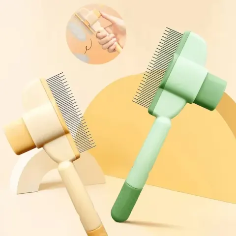 Pet Grooming Brush One-Click Hair Removal Gentle on Skin