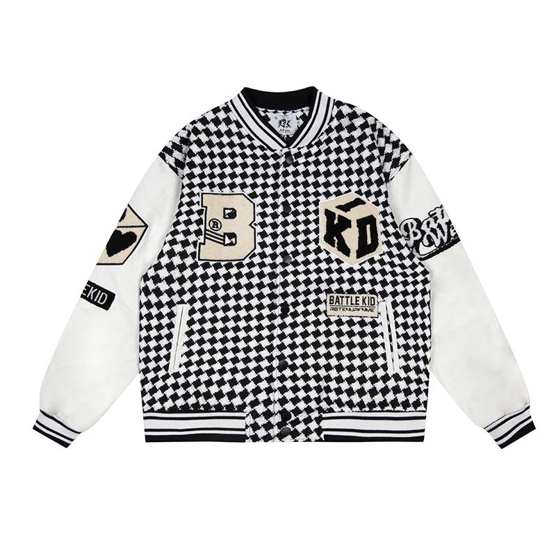 Men's Loose Casual Heavy Industry Embroidered Baseball Jacket