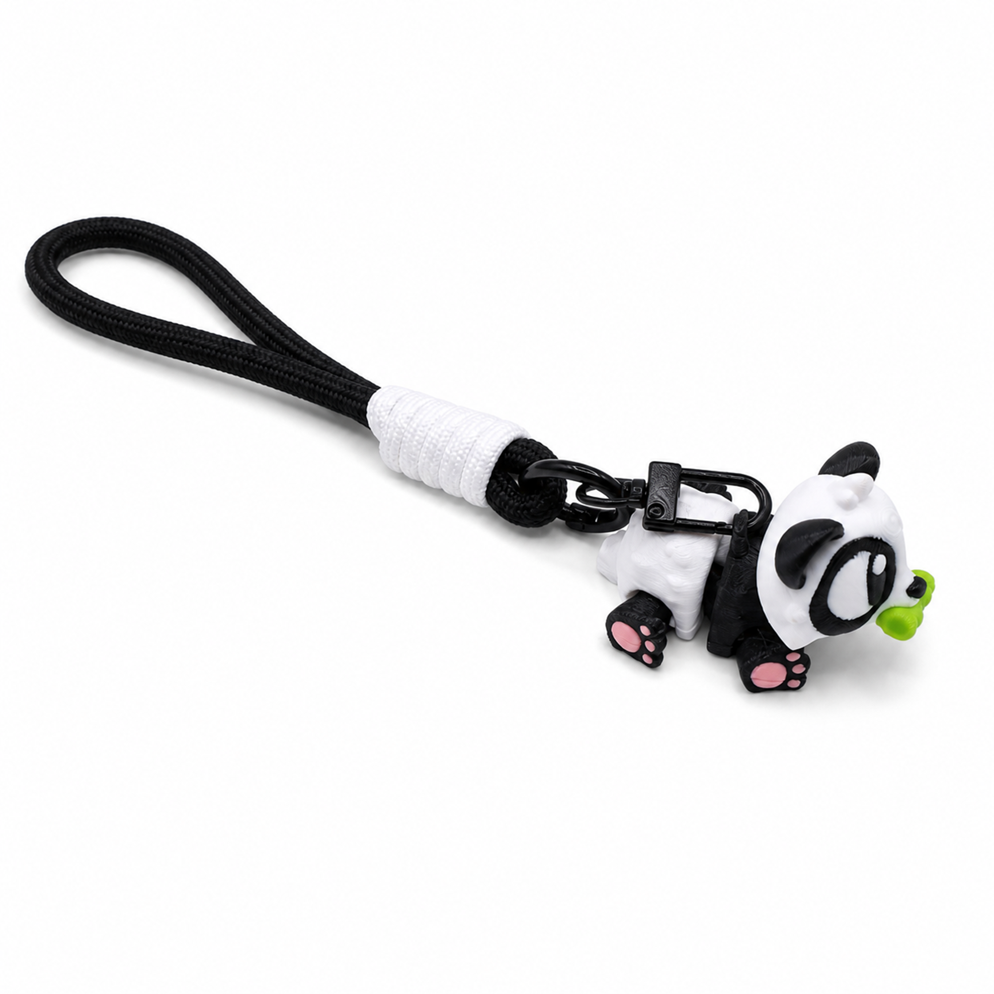 3D Printed Animal Keychain, Articulated Panda Raccoon Koala Bag Charm With Wrist Strap, Cute Portable Backpack Pendant Gift