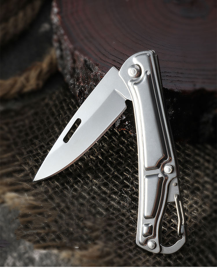 Outdoor Folding Knife Stainless Steel Self Defense Camping