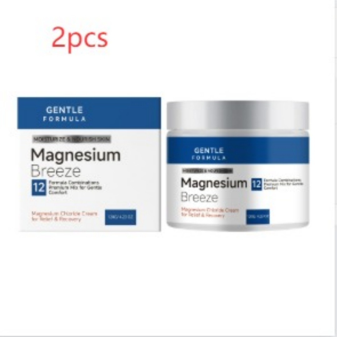 Magnesium Breeze Moisturizing Body Cream, Gentle Hydrating Soothing Skin Massage Lotion For Daily Body Care