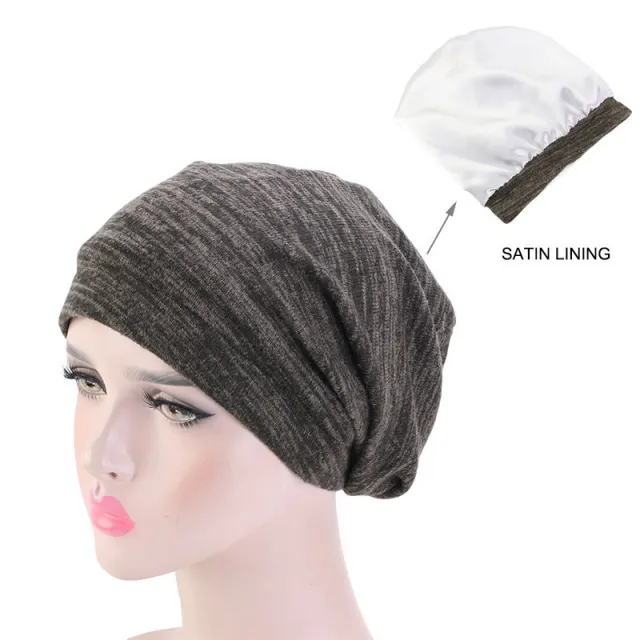 Two Tone Lined Satin Moon Hat Army Green - Shop at LoveMi