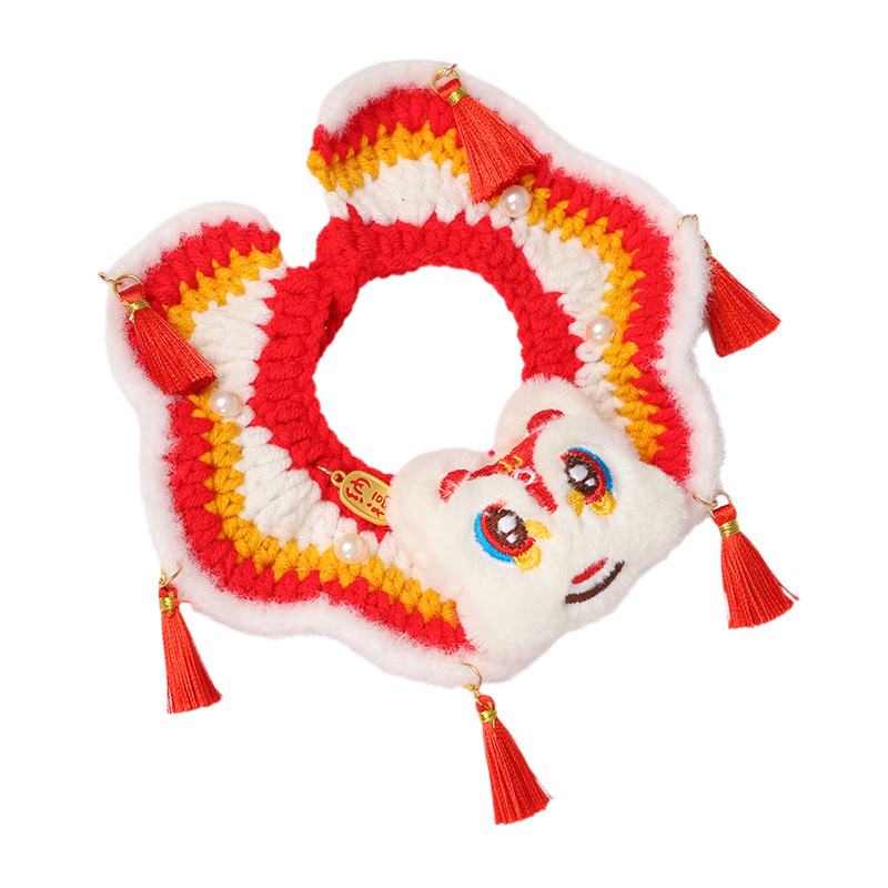 Cat Clothes New Year's Scarf Collar Autumn And Winter Kitten New Year's Festive Puppy Accessories Pet Scarf Dog Scarf