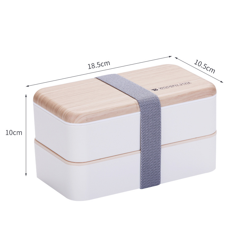 Title 3, Double Plastic Compartment Lunch Box Student Mi...