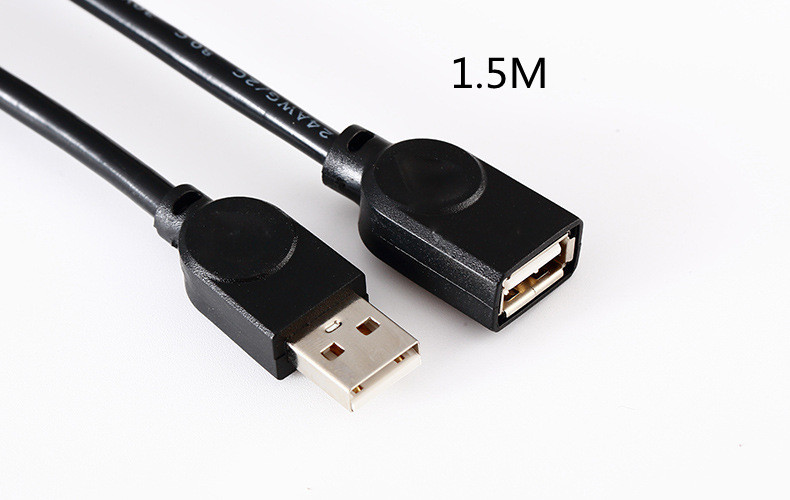 Black AF2.0usb Data Extension Cable With Copper Core