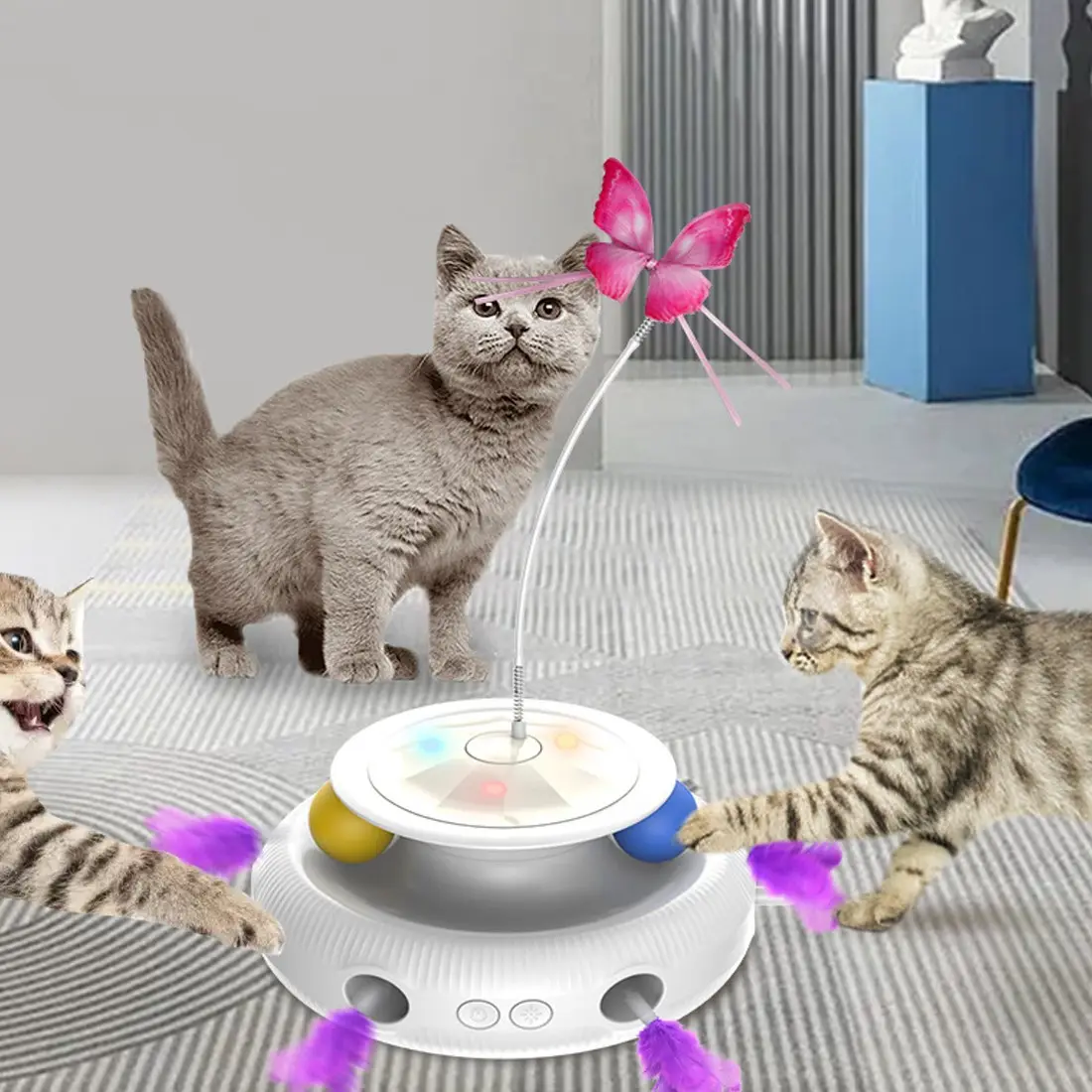 Multifunctional Electric Cat Toy Interactive Indoor Playing