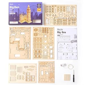 Title 10, ROBOTIME ROKR Puzzle 3D de Madeira Big Ben com ...