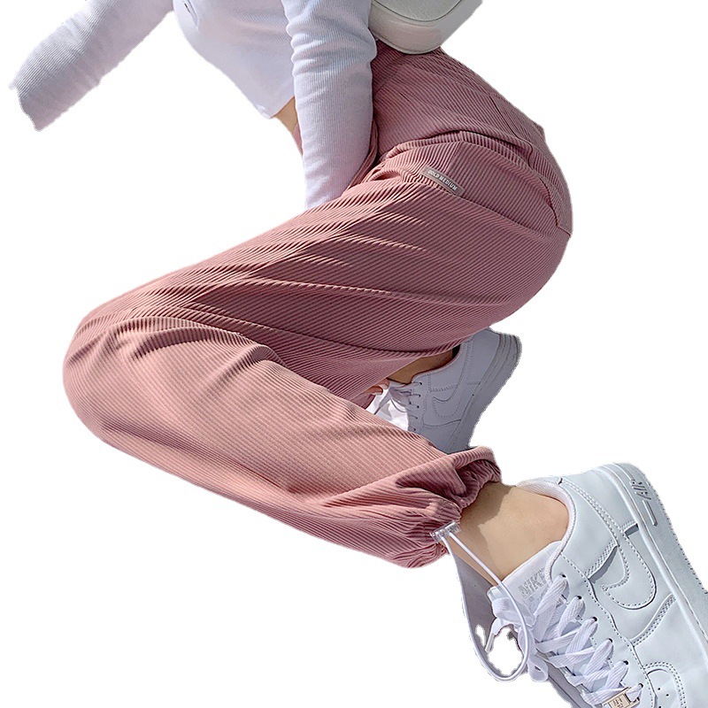 Ice Silk Wide-leg Pants Women's Summer Thin Loose-fitting High Waist