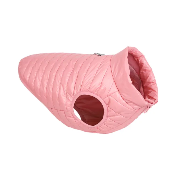 Autumn Winter Full Nylon Zipper Puppy Jacket Pink - Shop at LoveMi
