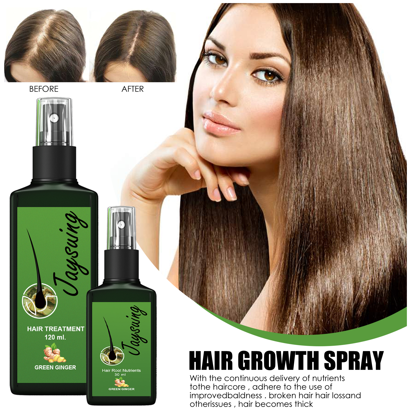Jaysuing Hair Treatment, Strengthens Hair, Nourishes Root Growth And Thickens Scalp Massage Nutrient Solution