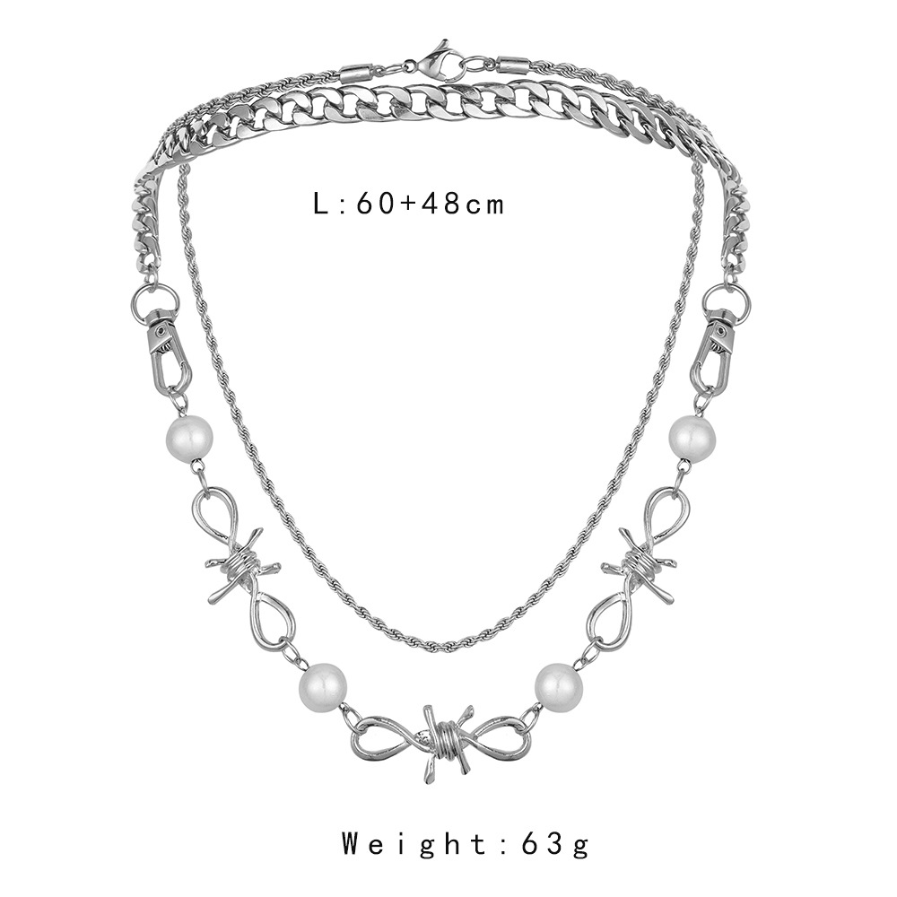 Men's Fashion Twist Pearl Necklace