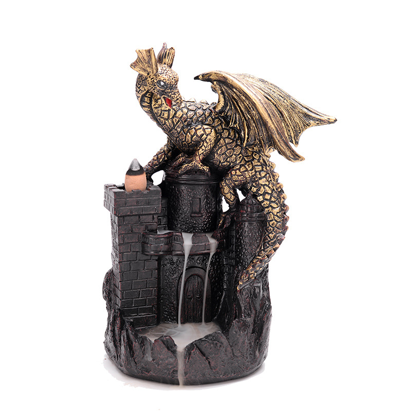 Title 1, Dinosaur Castle Backflow Incense Burner Opustit...