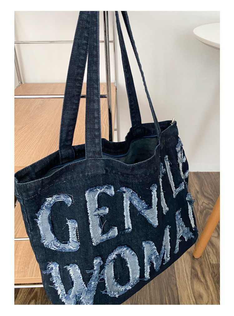 Large Capacity Art Leisure Tide Cool Everything One Shoulder Canvas Bag Female