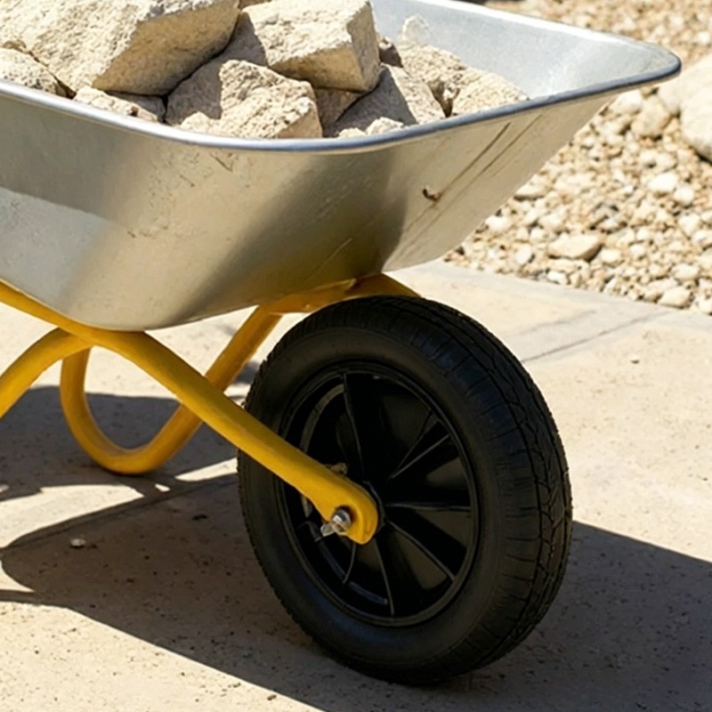 Universal 14 Inch Black Wheelbarrow Wheel Heavy Duty Puncture Proof — image 7