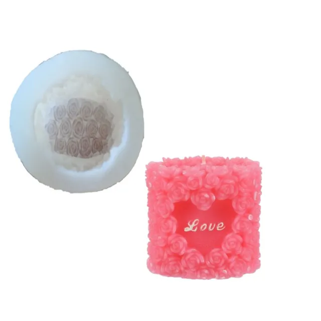 Rose Column Candle DIY Romantic Rose Cake Decoration Mold Style1 - Shop at LoveMi