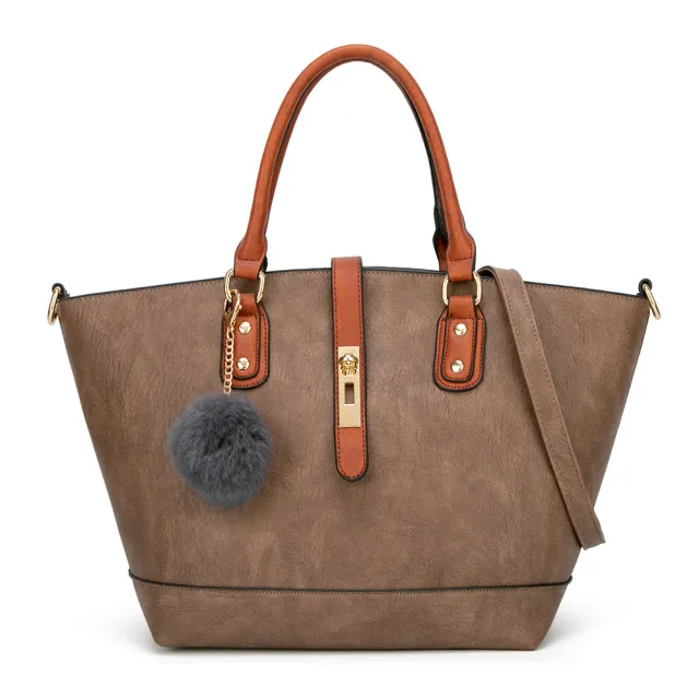 Fashion Versatile Handbag Vintage Shoulder Messenger Bag Apricot - Shop at LoveMi