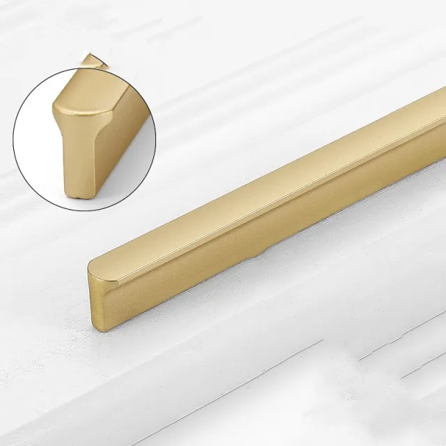 Gold Wardrobe Door Handle Lengthened Aluminum Alloy Cabinet Drawer Cabinet Door Handle I Font Gold1000 - Shop at LoveMi