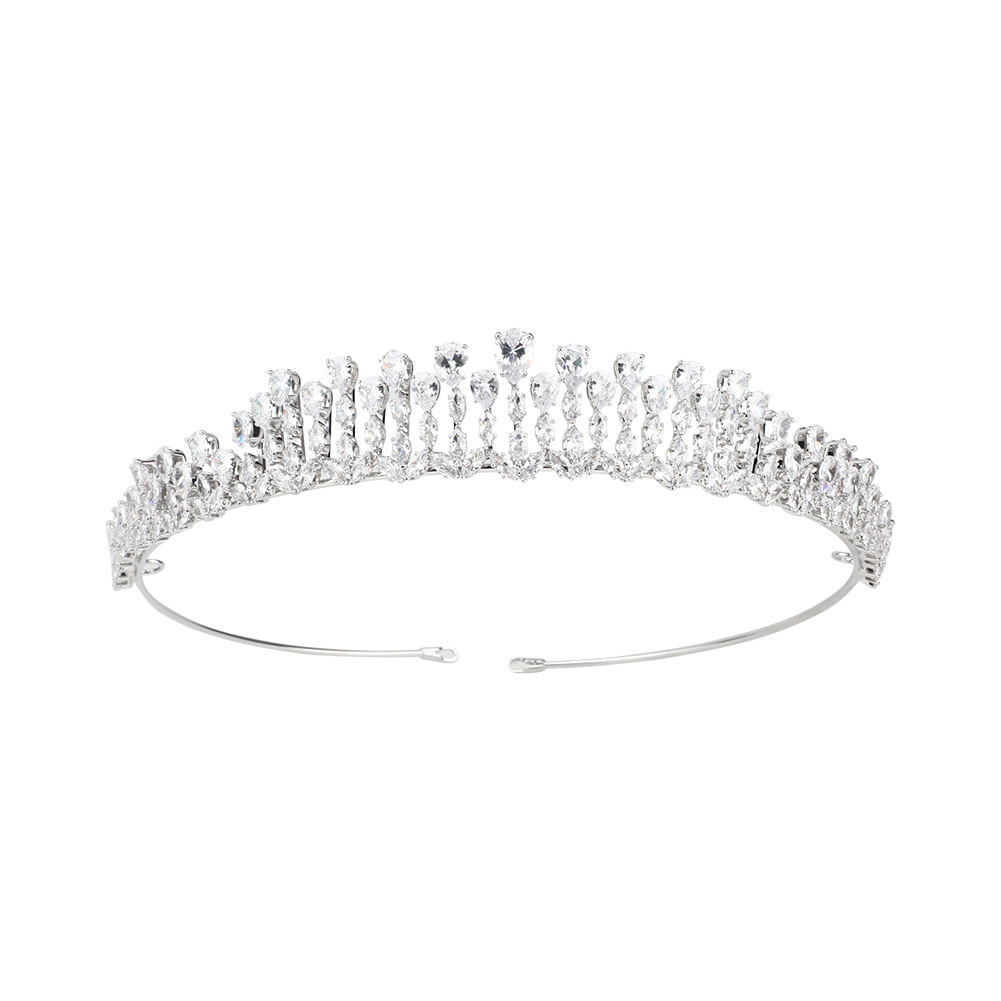 Zircon Light Luxury Crown Bride Wedding Silver - Shop at LoveMi