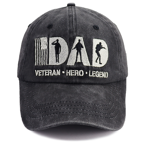 Veteran Dad Hat, Dad Veteran Hero Legend Embroidered Baseball Cap, Washed Cotton Adjustable Low Profile Cap For Men, Patriotic Military Gift