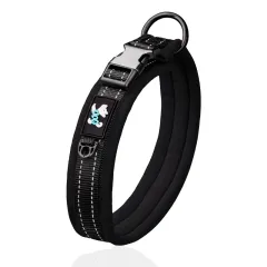 Pet Nylon Reflective Collar Leash Set - Black - View 1