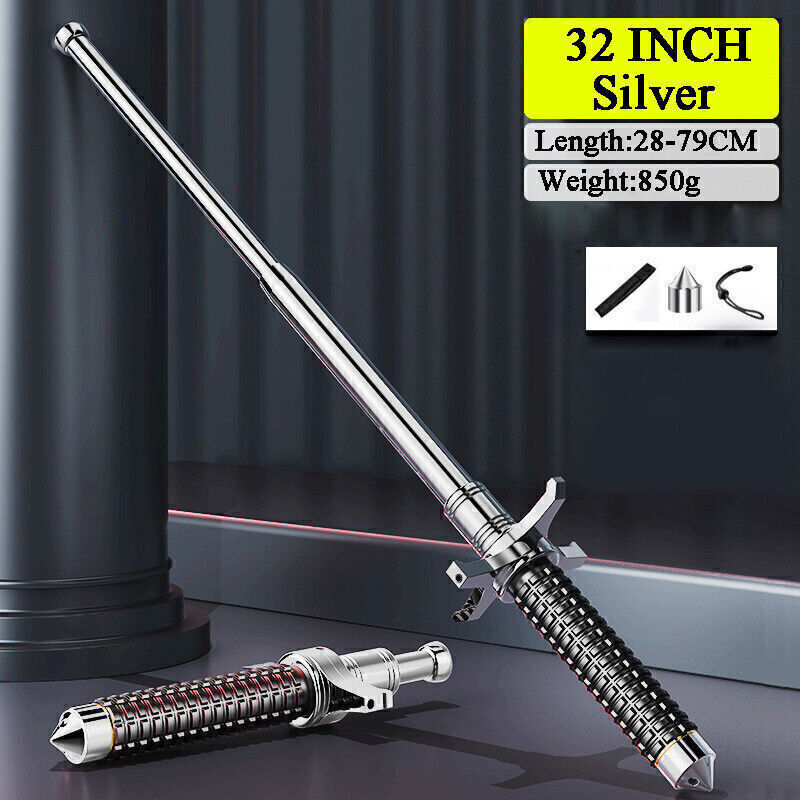 Outdoor Tactical Trekking Poles Retractable Camping Hiking Survival Stick Tools