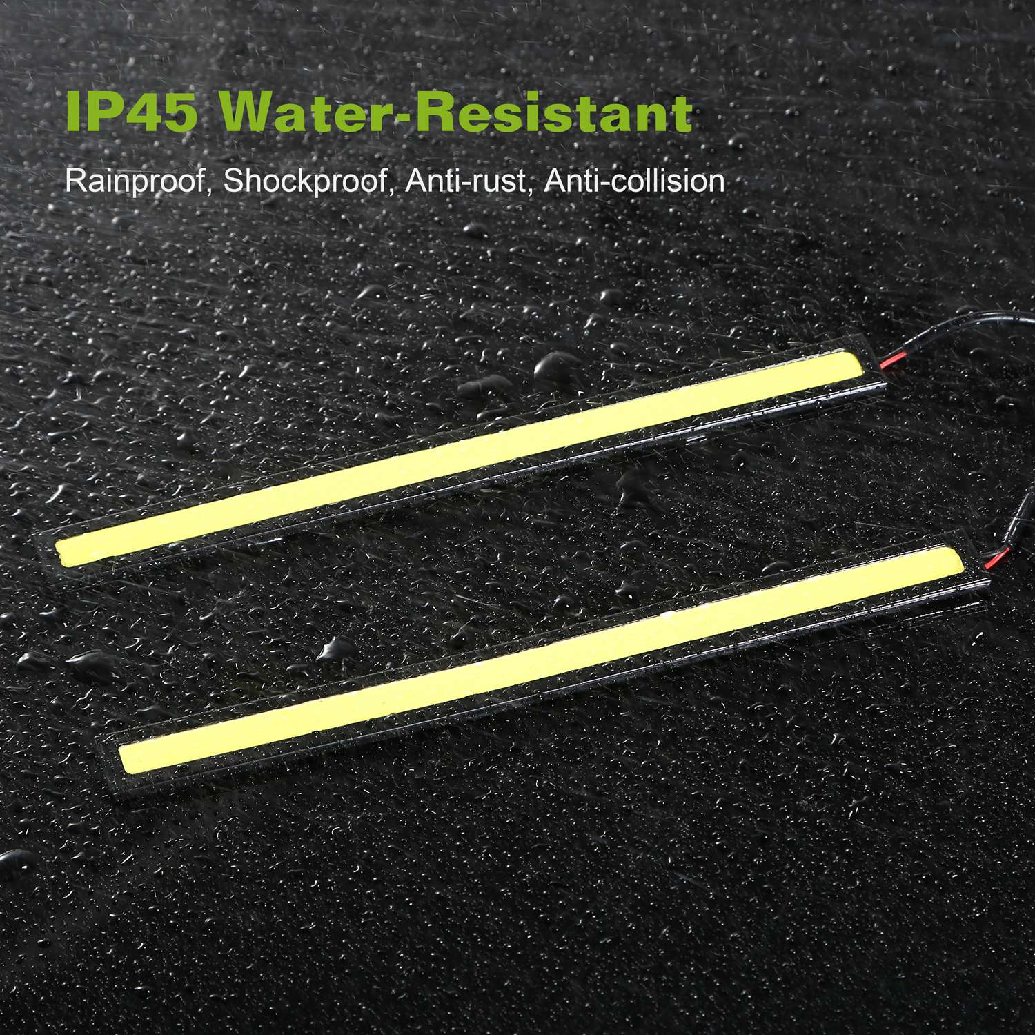 2Pcs LED Daytime Running Lights Car LED COB DRL Fog Lights IP45 Waterproof LED Strip Fog Day Driving Lamp Sticker For 12V Car Interior Exterior Use — foto 8