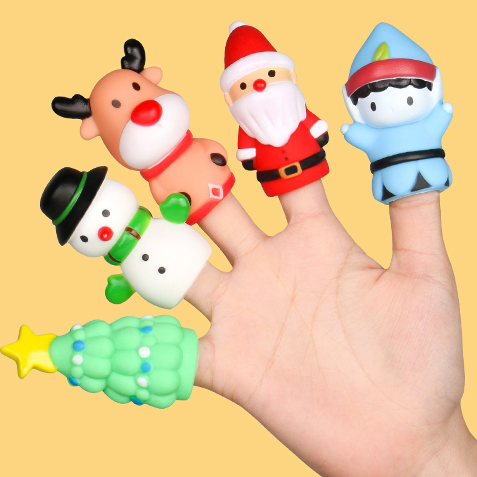 Soft Rubber Hand Puppet Toy Puzzle Halloween Doll Finger Doll Preschool Edu貓ion Doll 嬰兒 Soothing Toy