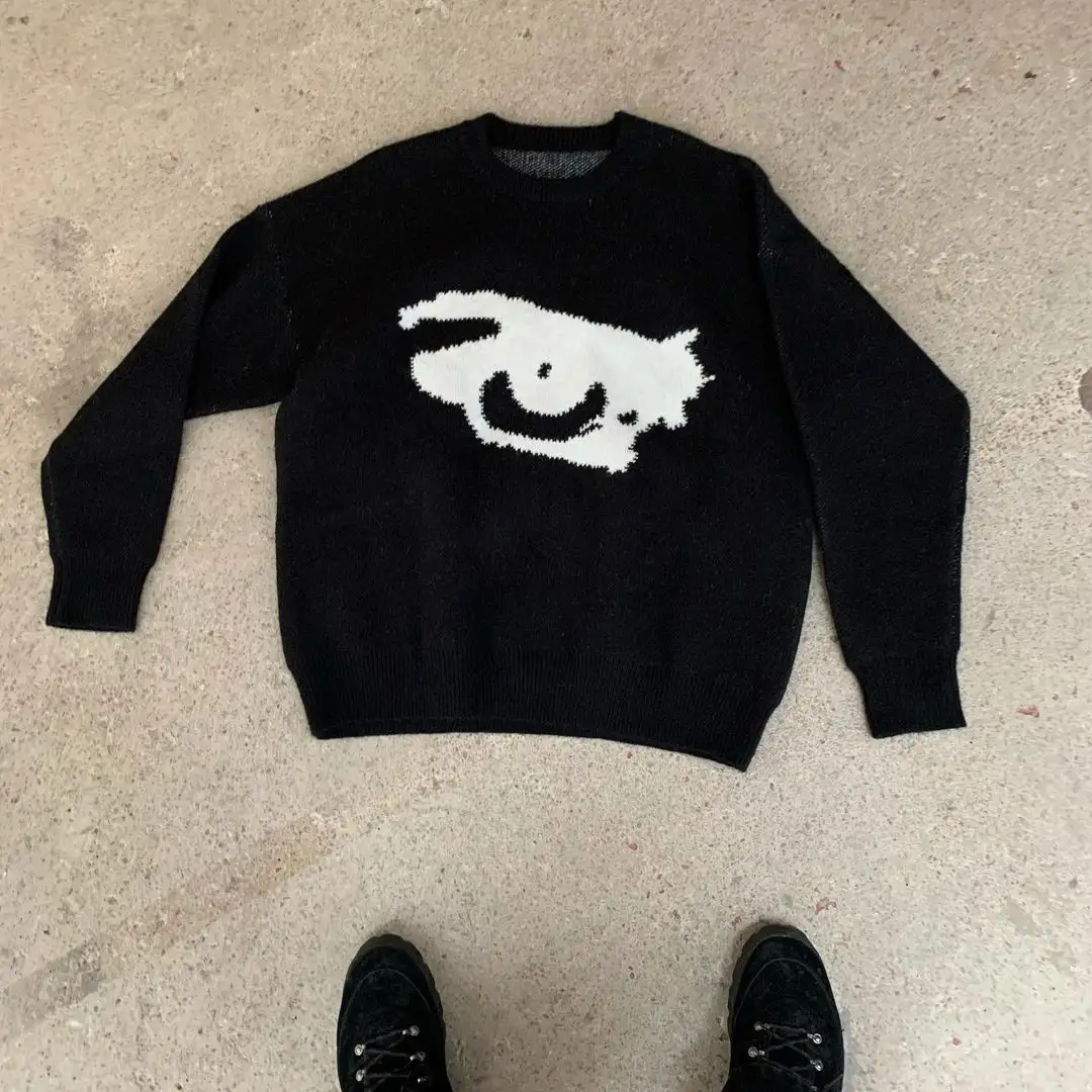 Fashion Personality Cartoon Cardigan Sweater Men