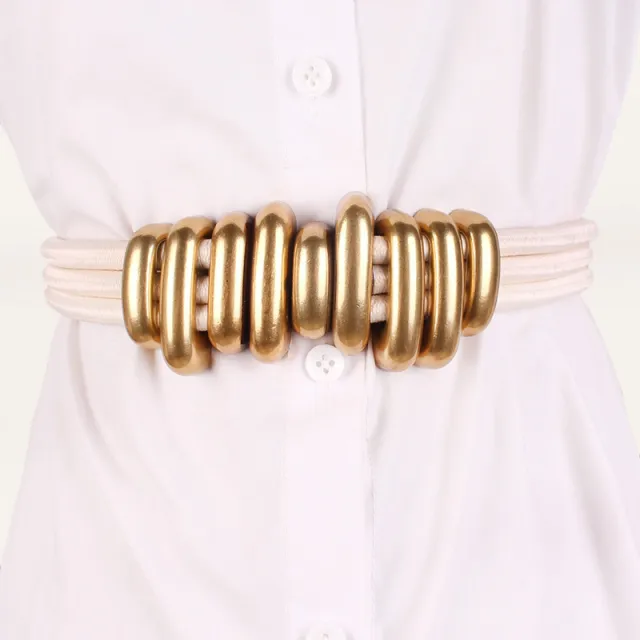Buckle Accessories Elastic Elastic Fashion Belt White - Shop at LoveMi