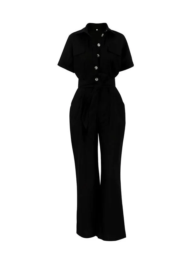 Women's Elegant Slimming High Waist Jumpsuit Black - Shop at LoveMi
