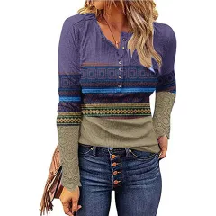 Western European And American National Style Knitwear Undercoat - Violet-M - View 1
