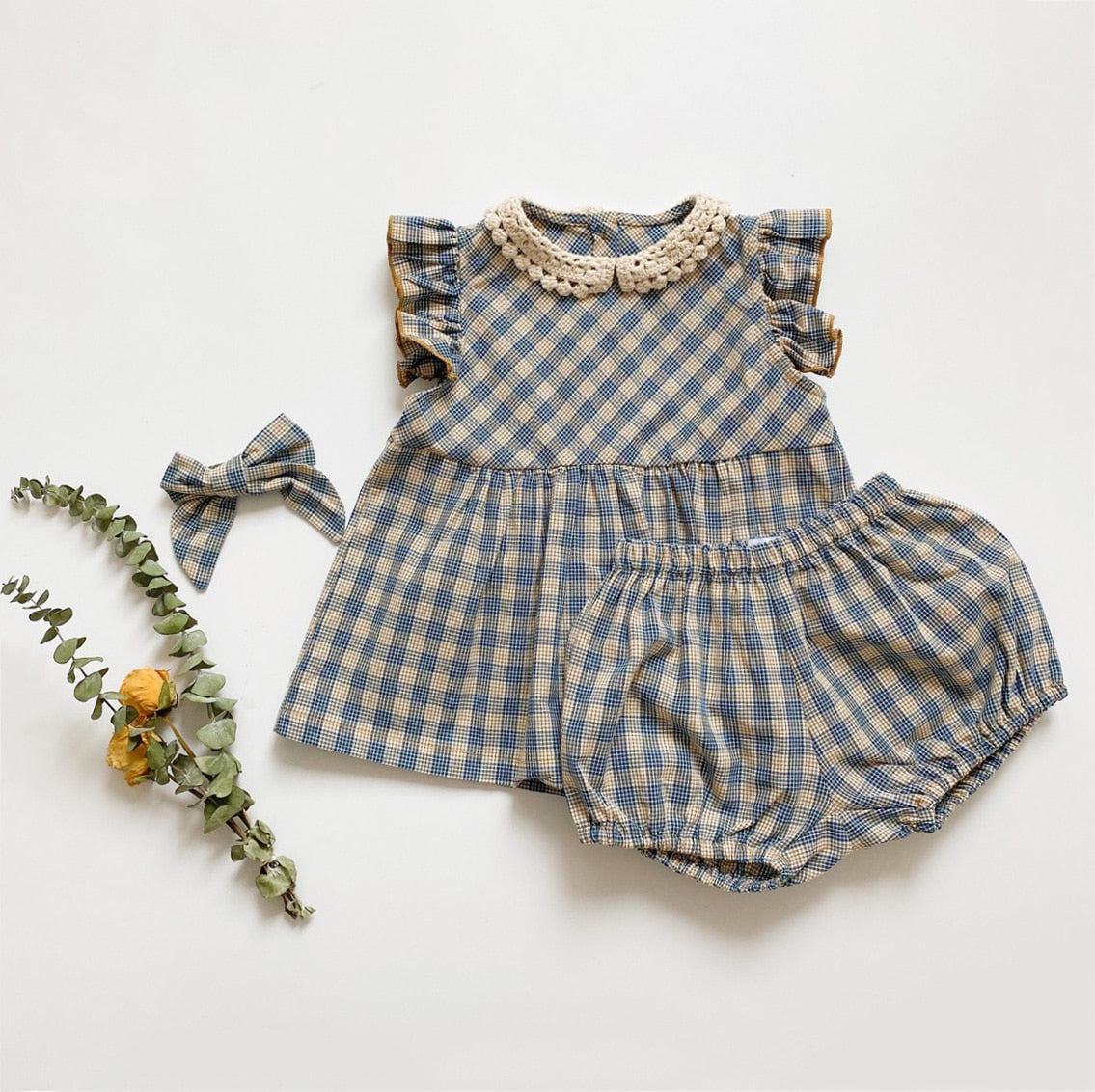 Girls' Cute Short Sleeve Suit Dress