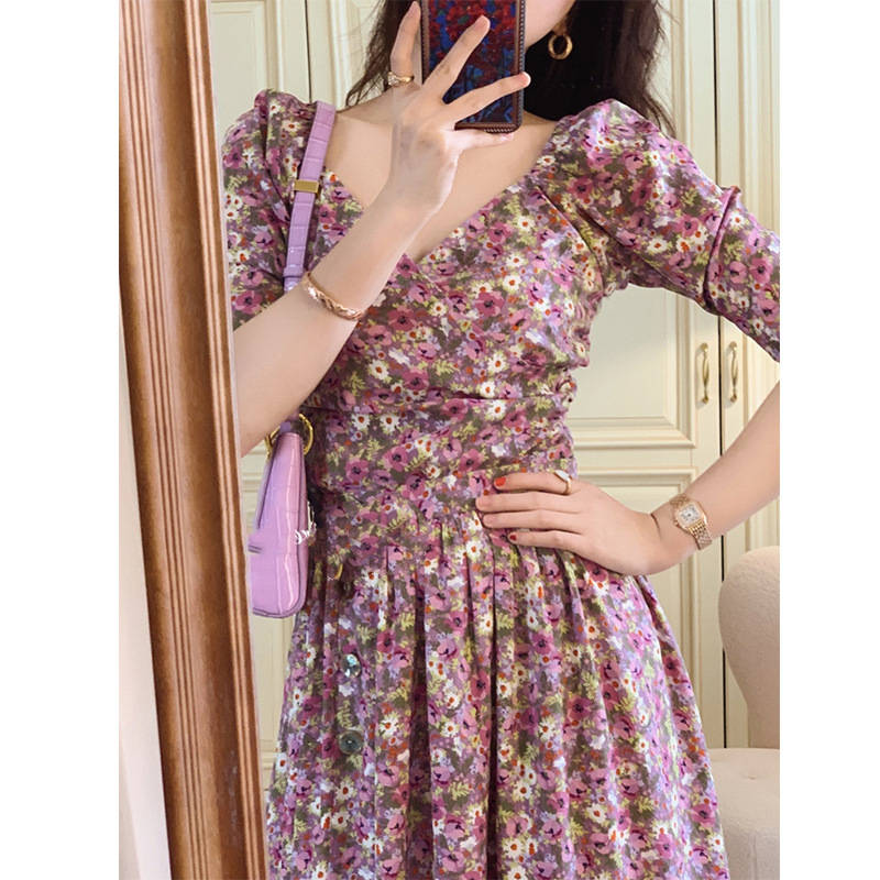 Floral A-Line Long Dress, picture 2 of 5