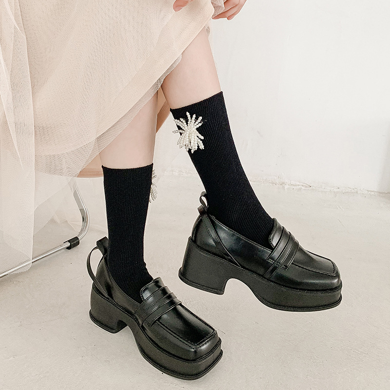 Sweet Girl Soft Girl White Medium Tube Socks