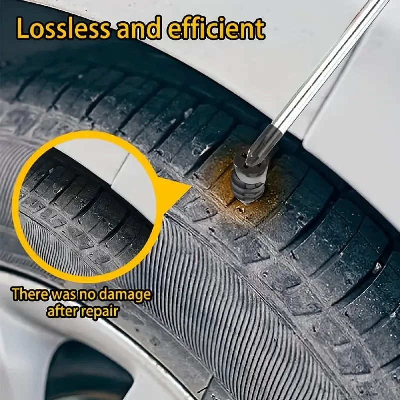 20pcs Universal Tire Repair Screw In Rubber Plug Nail Car Tyre Puncture Kit 4