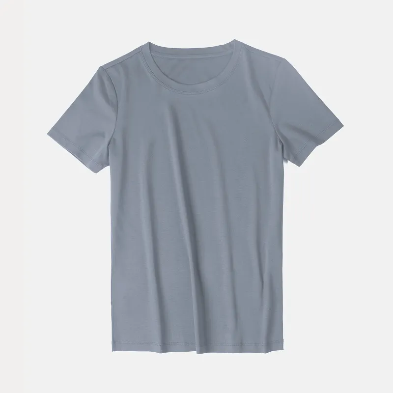 Women's Pure Cotton Simple And Versatile Short-sleeved T-shirt Women's Clothing - 1Grey