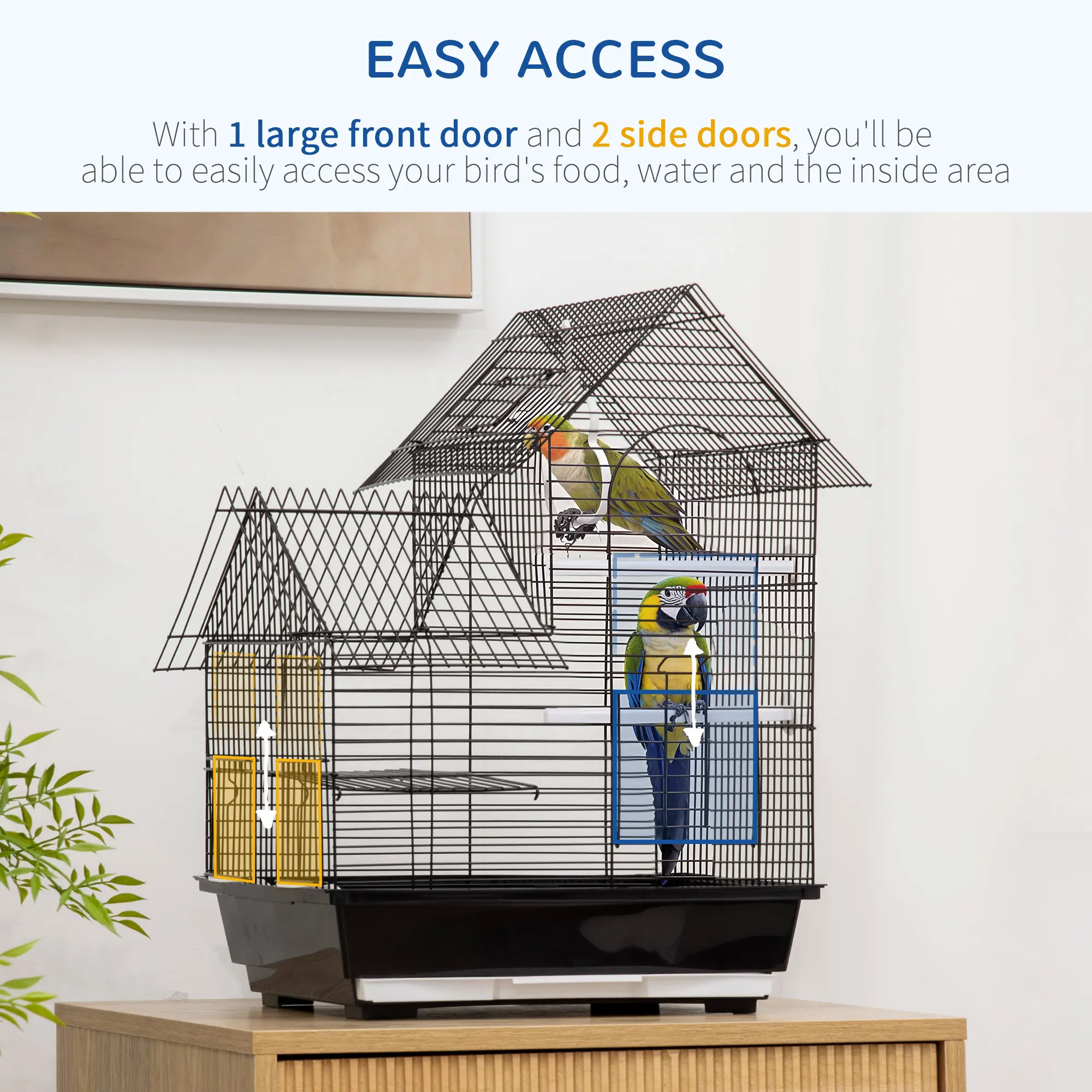 Small Bird Cage For Canaries Finches 47cm