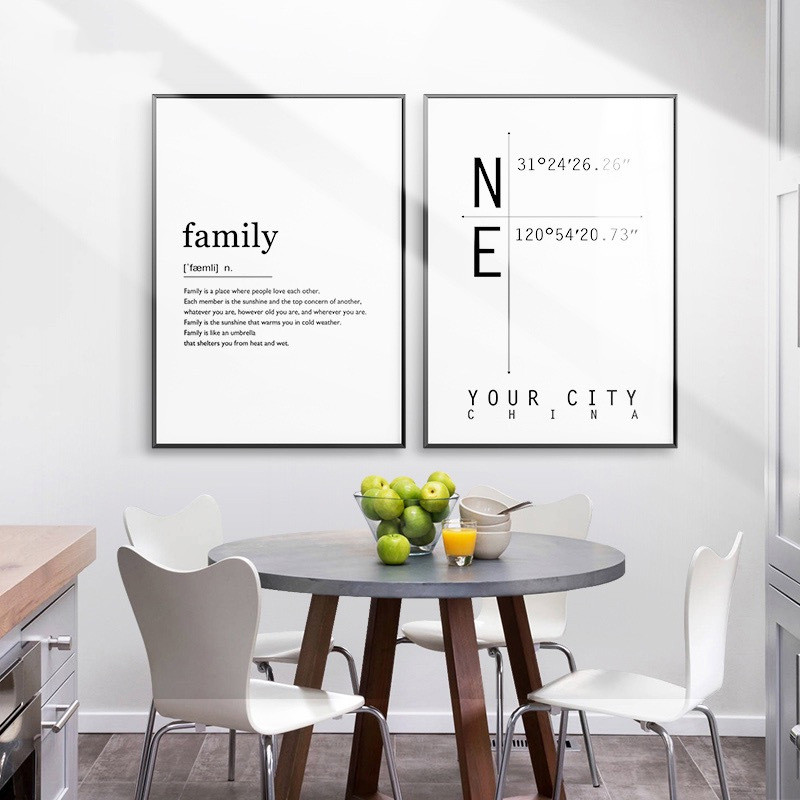 Simple Bedroom Dining Room Background Wall English Alphabet Mural — foto 3