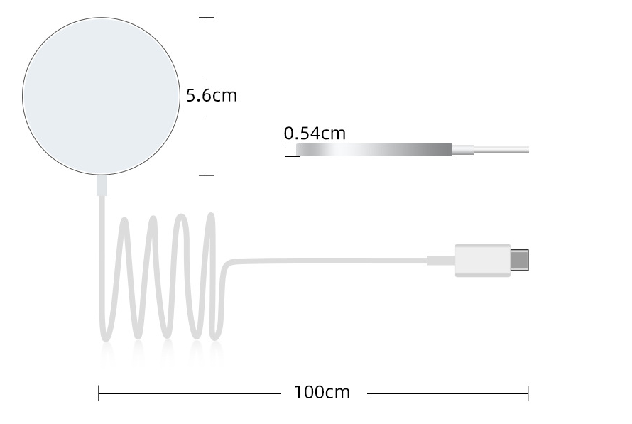 Title 1, Mobiele telefoon oplader aluminiumlegering magn...