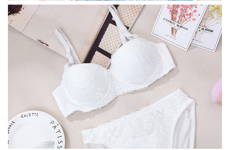 Title 3, Lace Sweet And Cute Pattern Breathable Girl Bra...