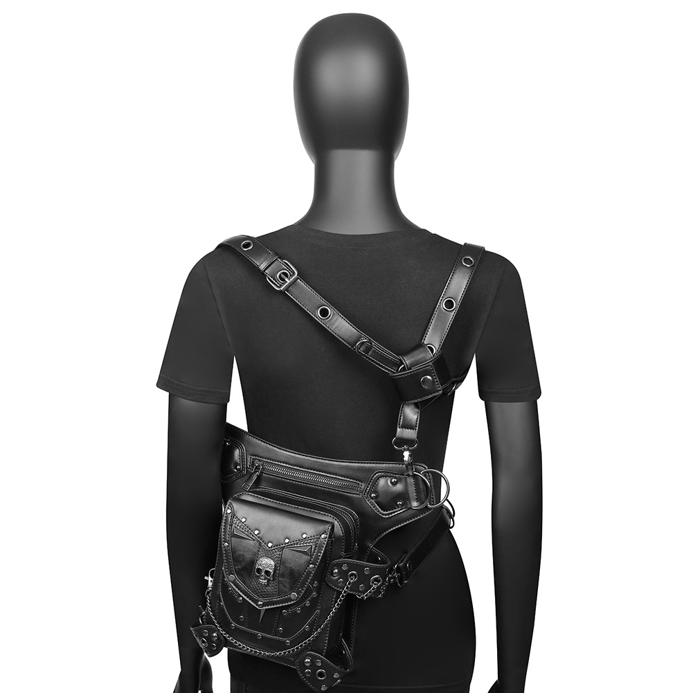Punk Motorcycle Skull Chain Women's Crossbody Bag — foto 2