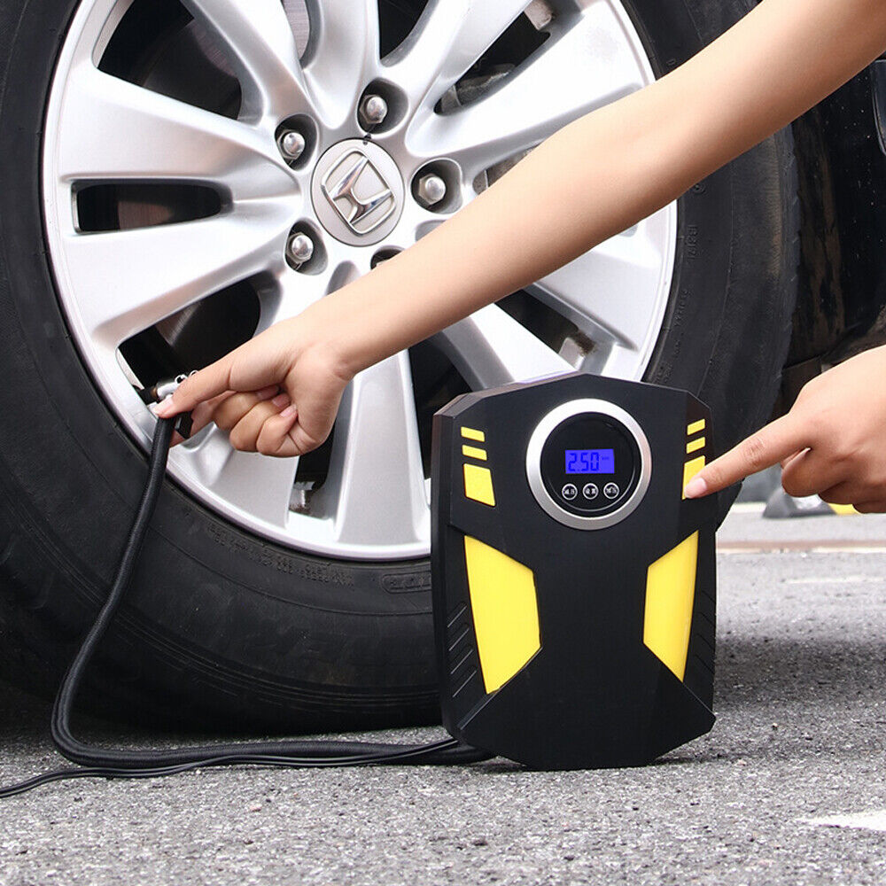 Digital Display Car Tire Inflator Portable, 12V DC Air Compressor W&LED Light — foto 4