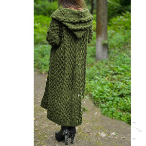 Lazy Style Hooded Long Cardigan Sweater