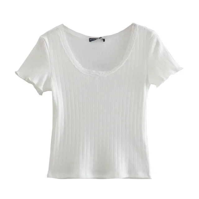 Pure Desire Lace Girls Ballerina T Shirt White - Shop at LoveMi