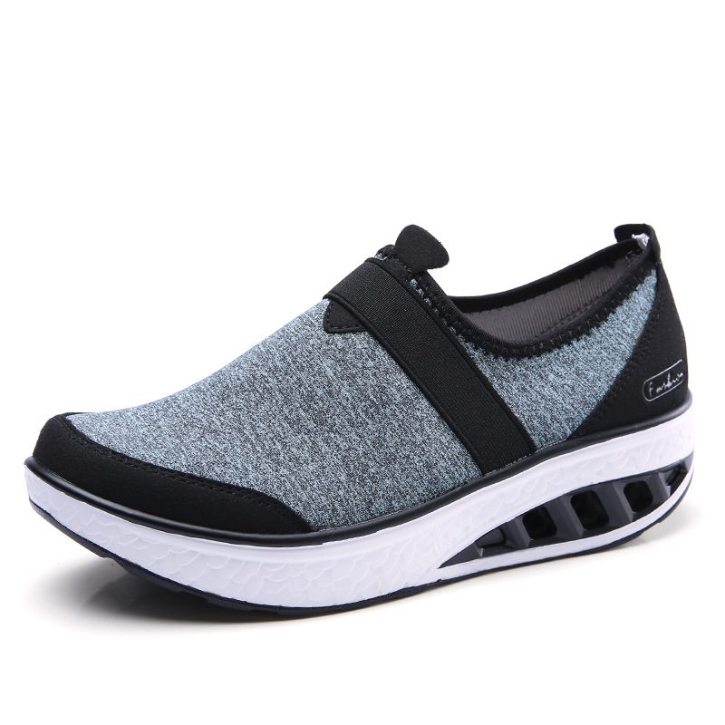 Women's Shoes, Large-size, Thick-soled, Increased Rocker Shoes, Breathable