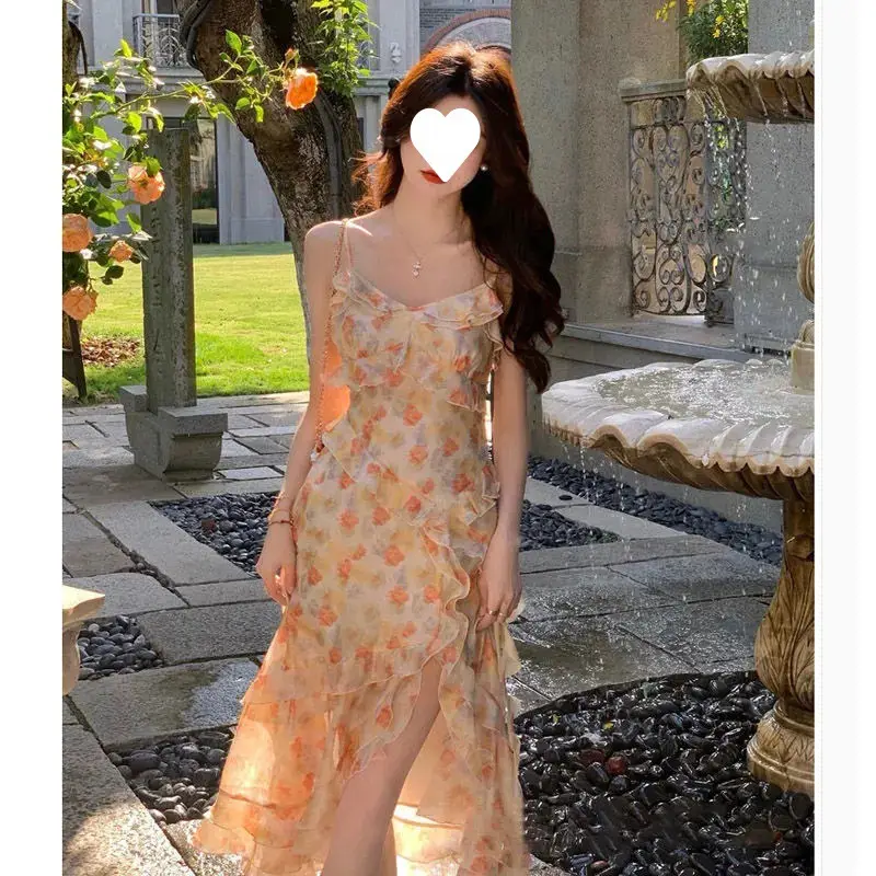 Shivering Asymmetric Colorful Fashion Dress