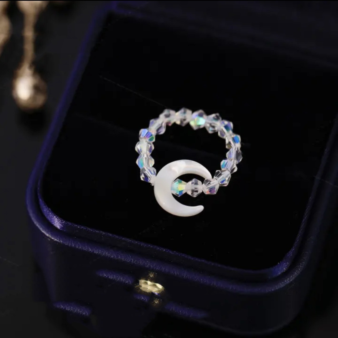 Title 3, Shell Moon Crystal Ring Bracelet Set